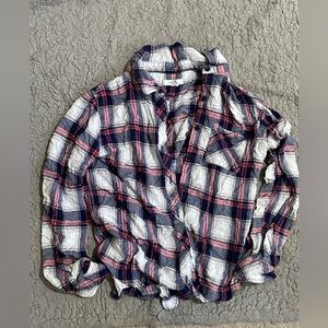 BLL New York pink/blue plaid flannel shirt. Size small